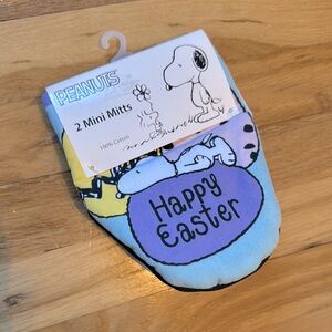 NWT 2 Peanuts Snoopy Easter Mini Oven Mitts 100% Cotton